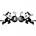 Felix D Cat Aircraft Decal,Sticker 6.5''high x 8.5''wide!